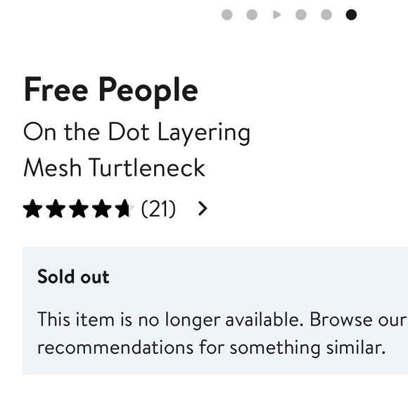 Free people on the dot layering mesh turtleneck Black Sheer Top small - Picture 2 of 5